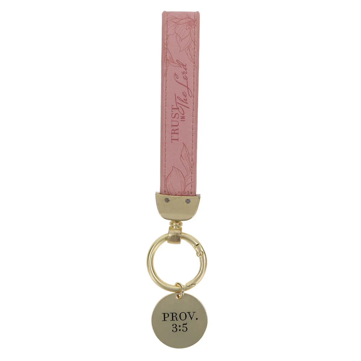 Trust In The Lord Faux Leather Wristlet Keychain With Charm 1