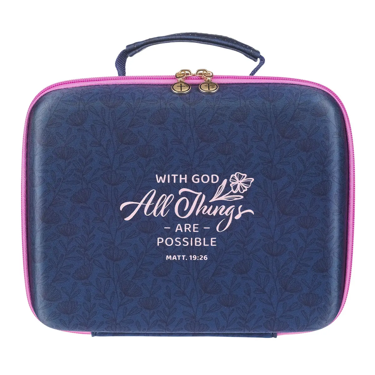 With God All Things Are Possible Hardcover Organizer Bible Case 1