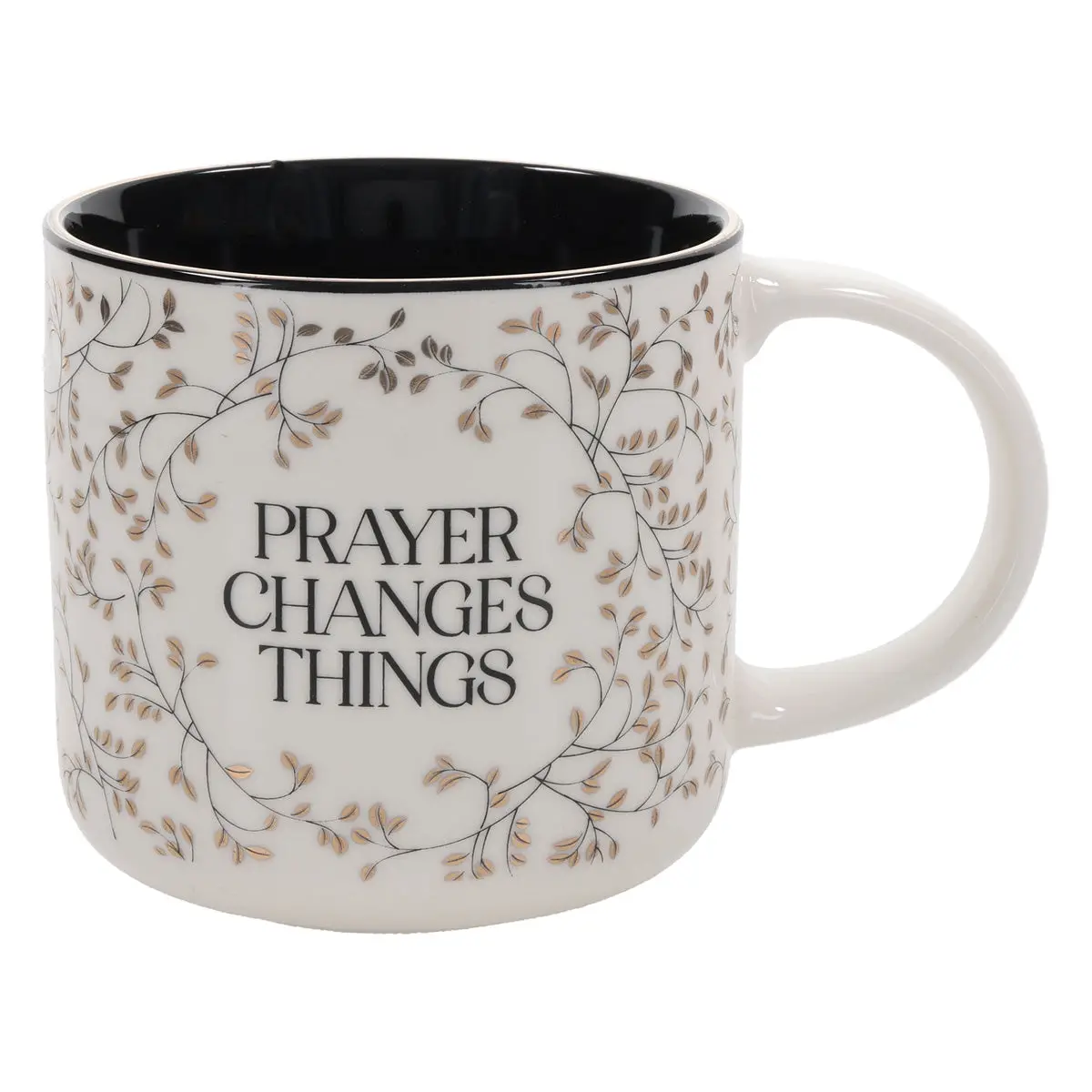 Prayer Changes Things White Ceramic Mug With Black Interior 1