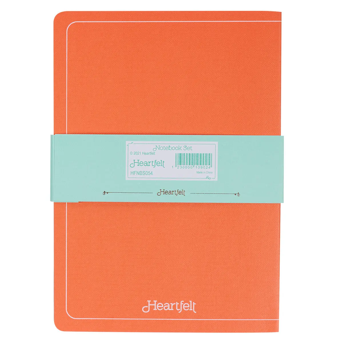 Never Give Up Ever Coral Poppies Two-Piece Notebook Set 2