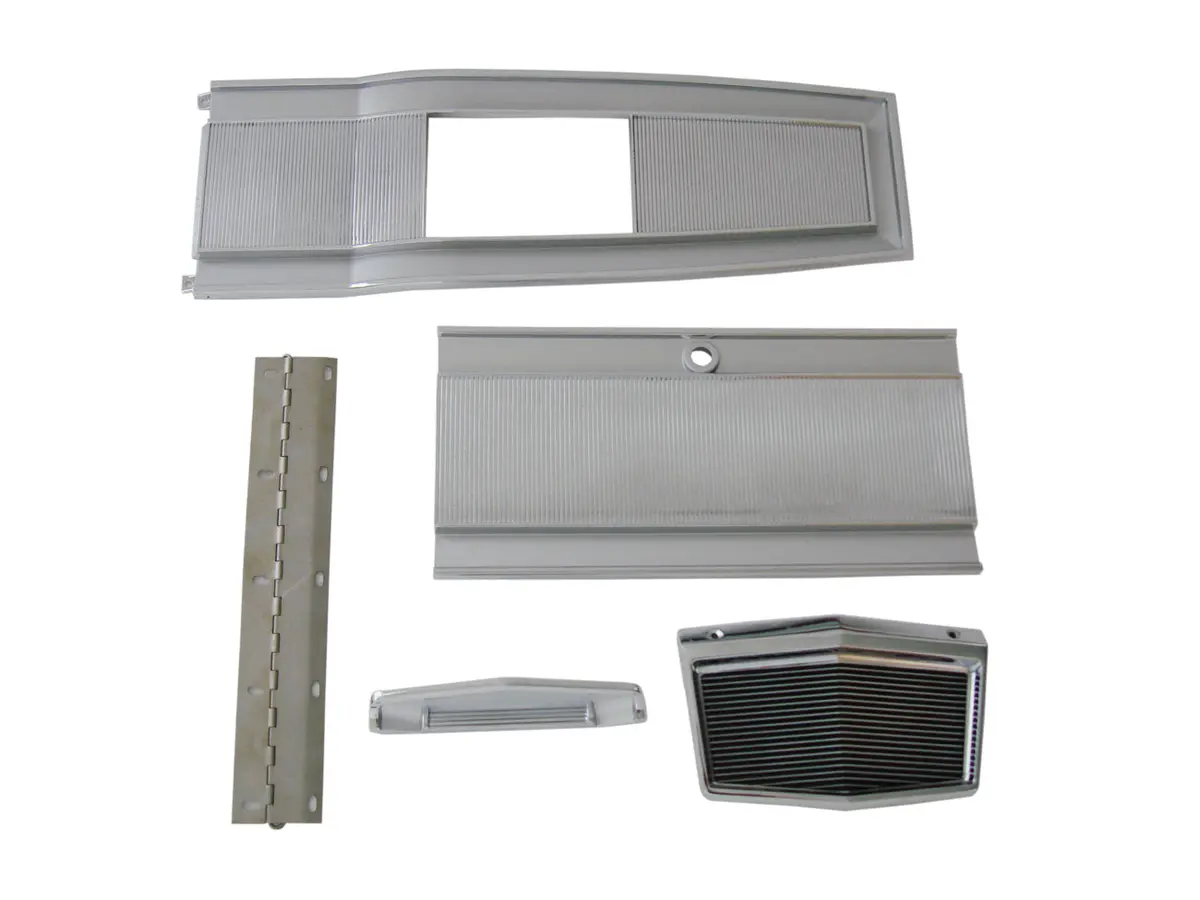 131-6Set Mopar 1966-68 B-Body 4 Speed Console Plate Kit 1