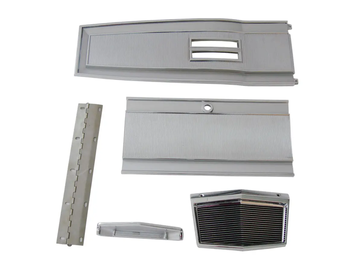 131A-6Set Mopar 1966-68 B-Body Automatic Console Plate Kit 1