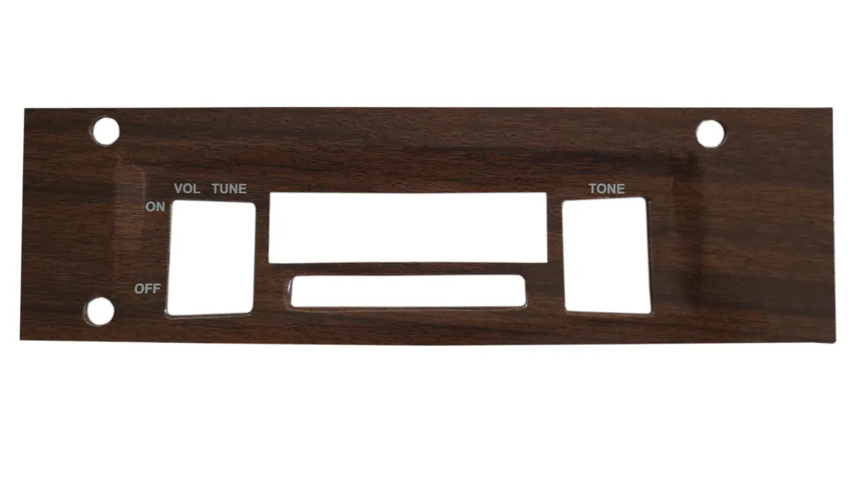 141W-Amr Mopar 1969 B-Body Rallye Woodgrain Am/Fm Radio Bezel 1