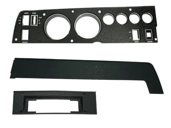 142-8Acset Mopar 1970 B-Body Rallye Dash Bezel Kit (8 Track - With Ac) 1
