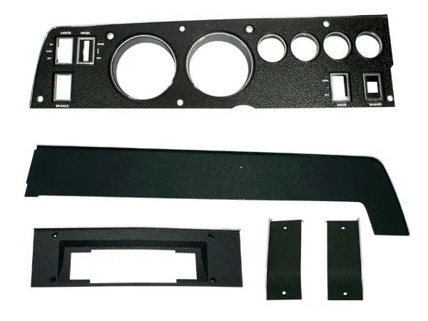142-8Set Mopar 1970 B-Body Rallye Dash Bezel Kit (8 Track - No Ac) 1