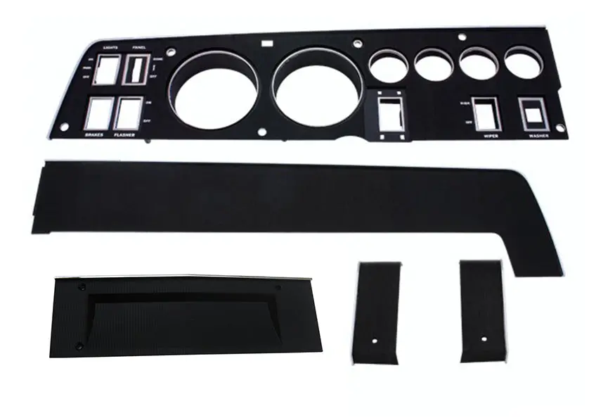 143-Rdset Mopar 1968 Dodge Charger Rallye Dash Bezel Kit (Radio Delete - No Ac) 1