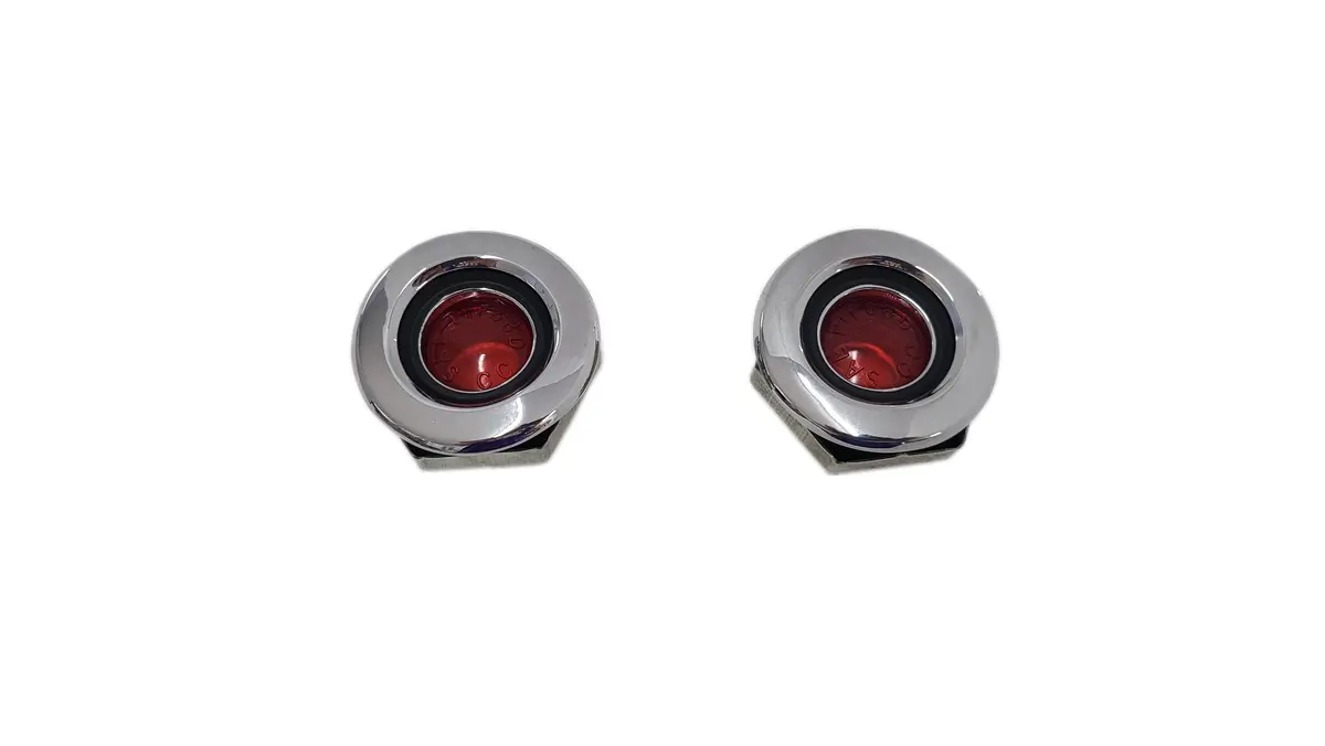 163-Dr Mopar 1968 Dodge Rear Curved Side Marker Light With Red Lens 1