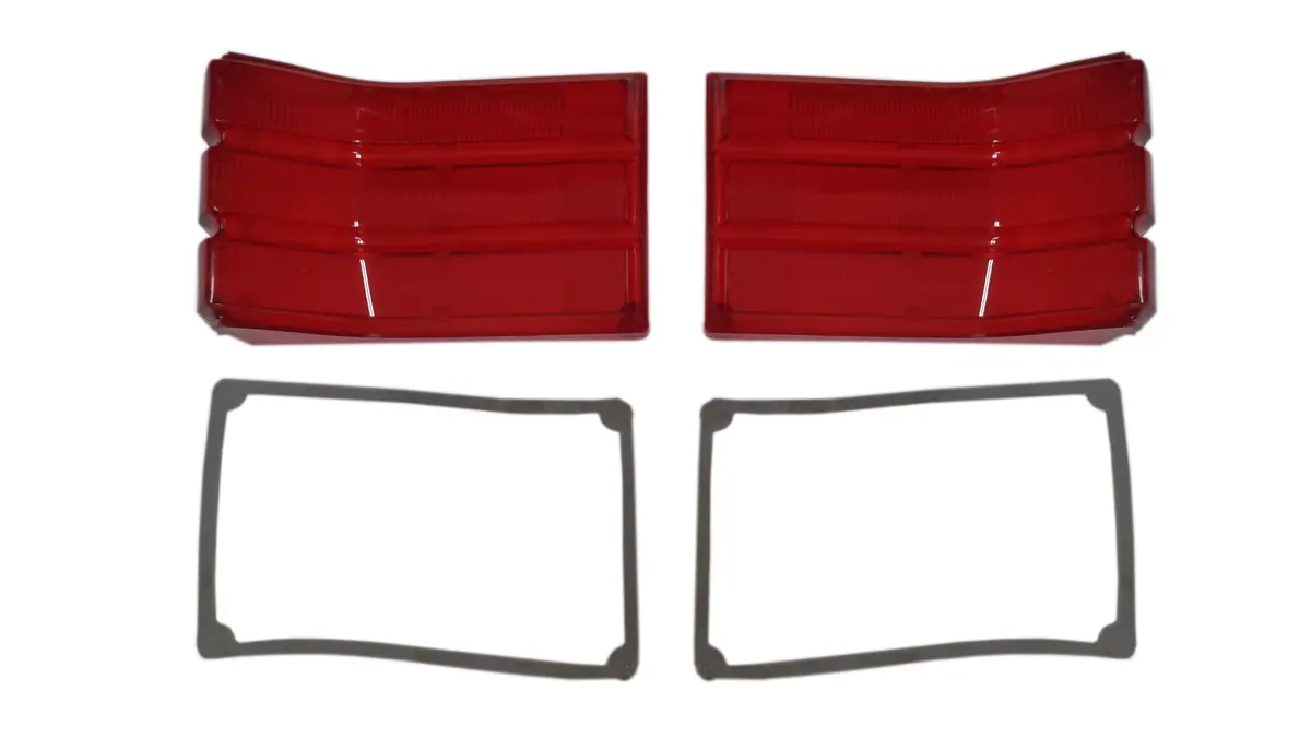 165Sp-66L Mopar 1966 Plymouth Belvedere Taillight Lenses (Without Trim) 1