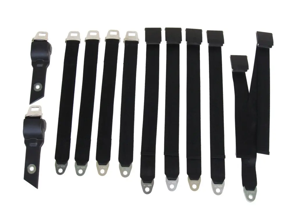 1850-69Cben Mopar 1968-69 B-Body Convertible Bench Seatbelt Set 1