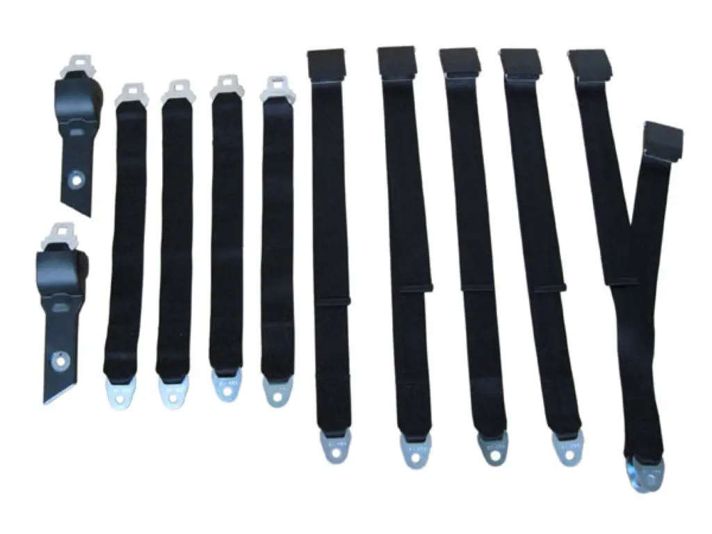 1850-70Cben Mopar 1970 B-Body Convertible Bench Seatbelt Set 1