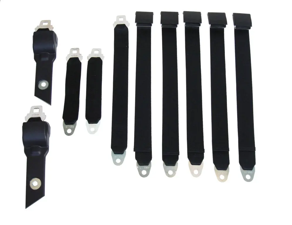 1850-70Cbuk Mopar 1970 B-Body Convertible Bucket Seatbelt Set 1
