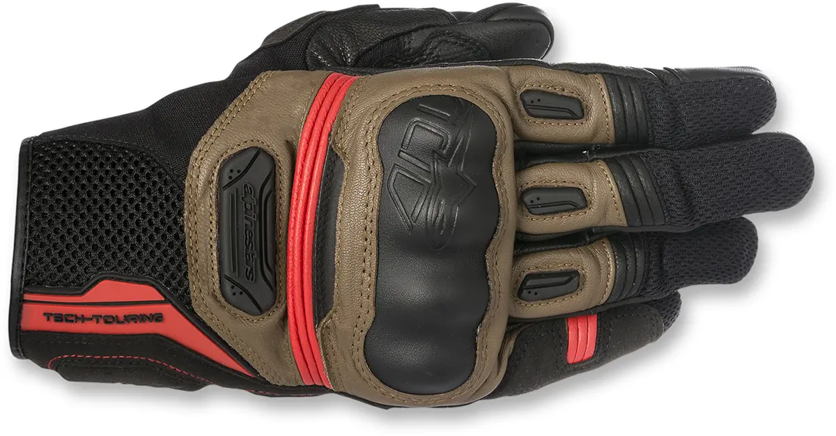 Alpinestars Highlands Motorcycle Gloves – Black, Brown, And Red Colorway – Size 2Xl 1