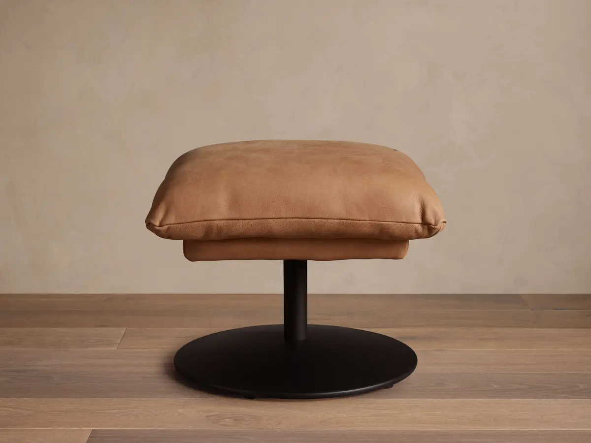 Deacon Leather Ottoman 1