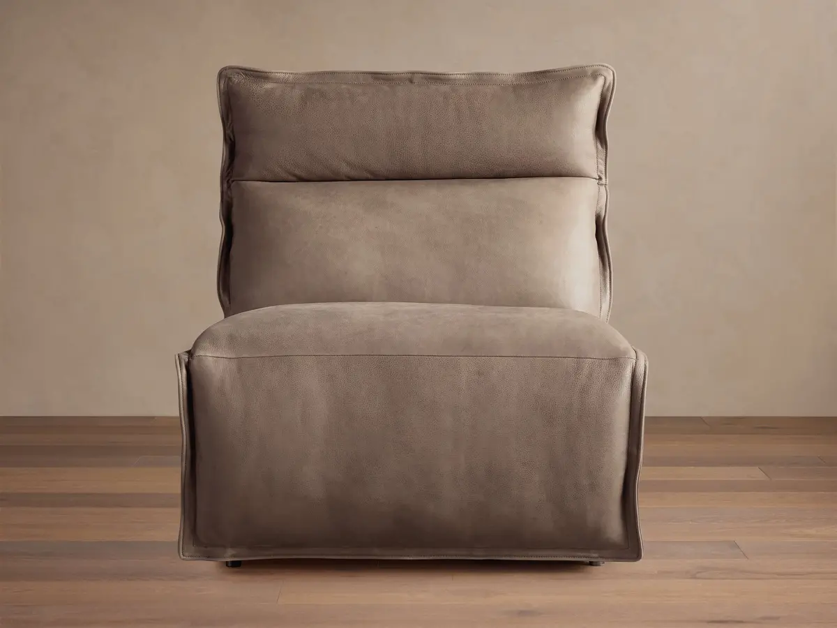 Rowland Leather High-Back Armless Motion Recliner 1