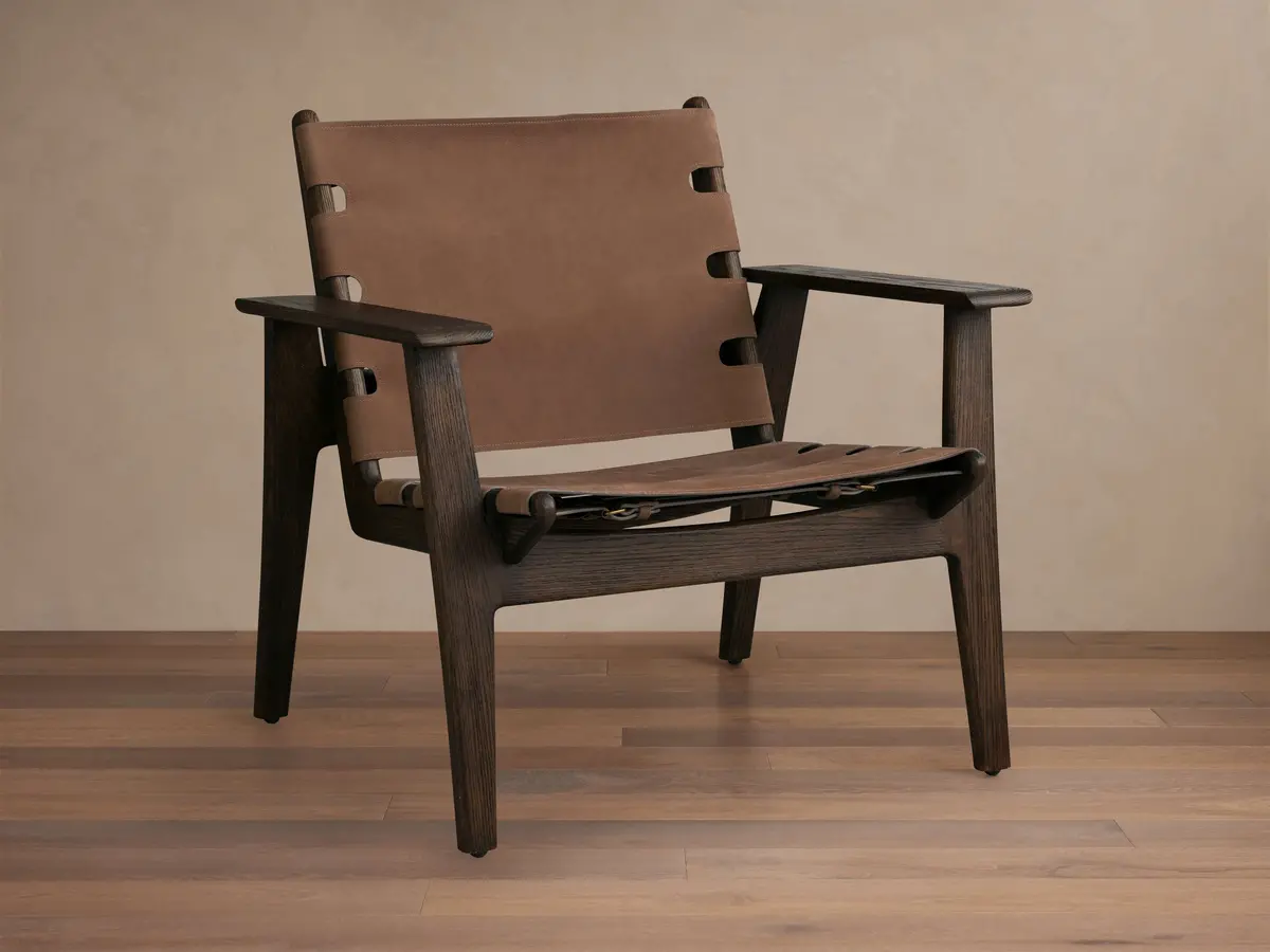 Reggie Nubuck Leather Chair 1