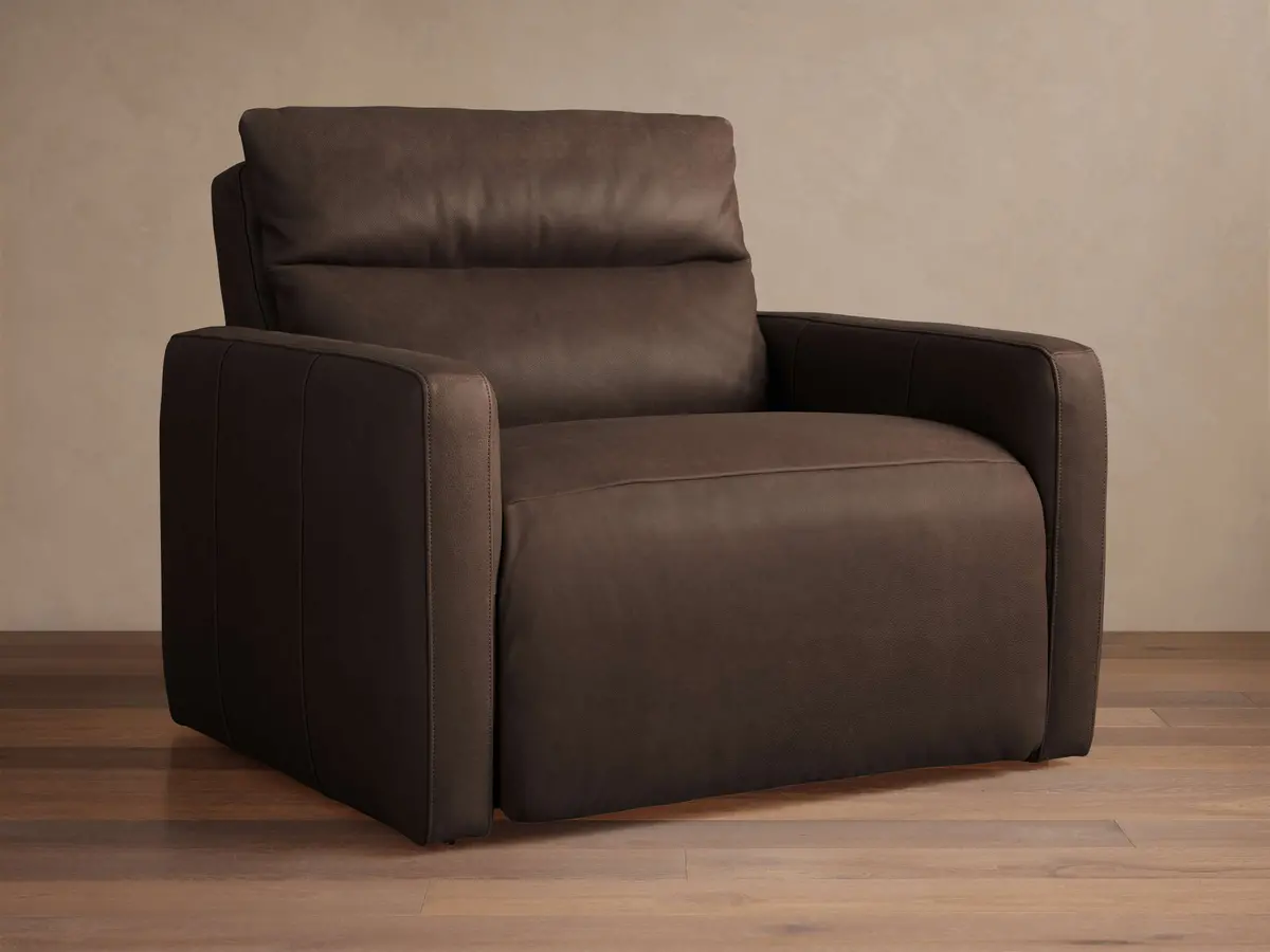 Rowland Tailored Leather High-Back Motion Recliner 1