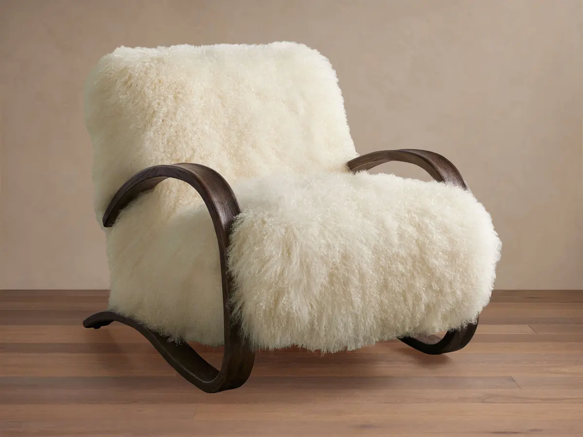 Allora Mongolian Shearling Chair 1