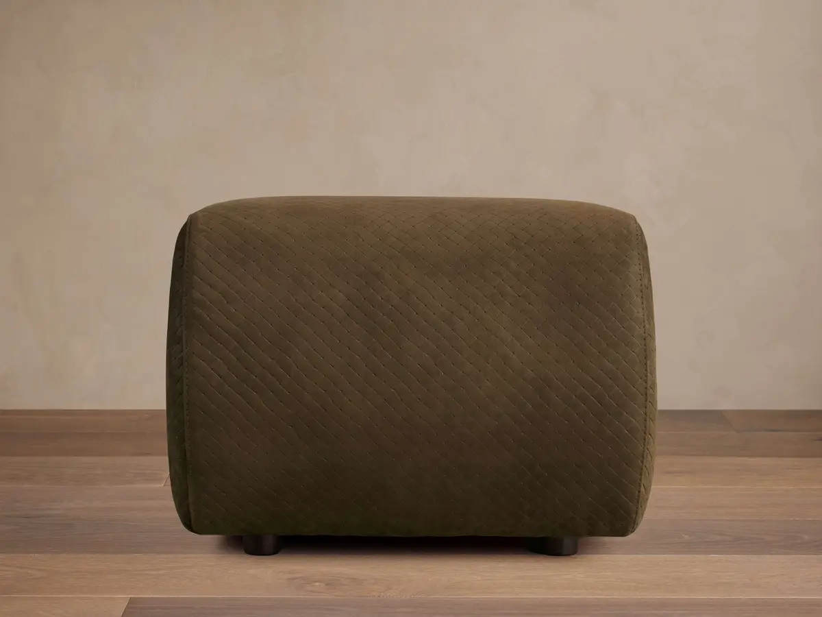 Fresno Leather Ottoman 1
