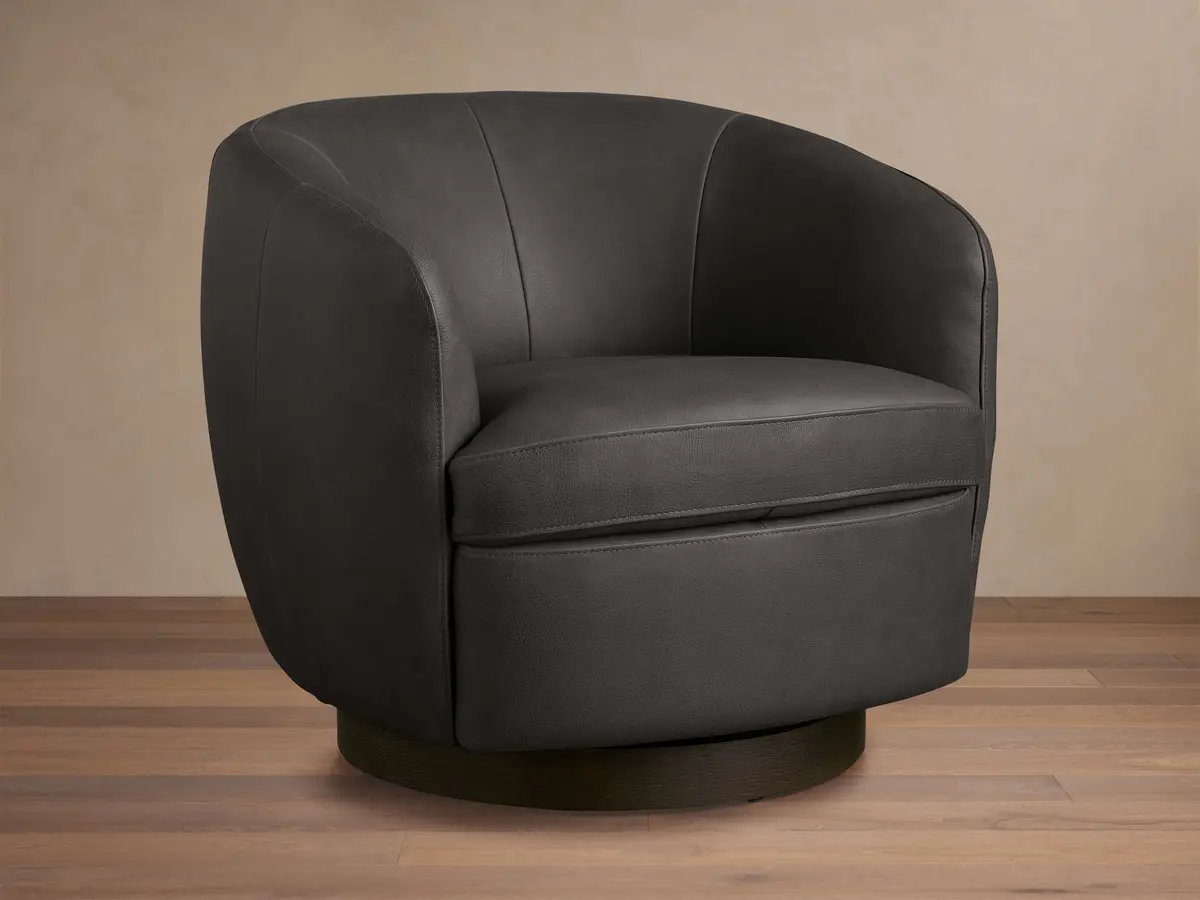 Cerrito Leather Swivel Chair 1
