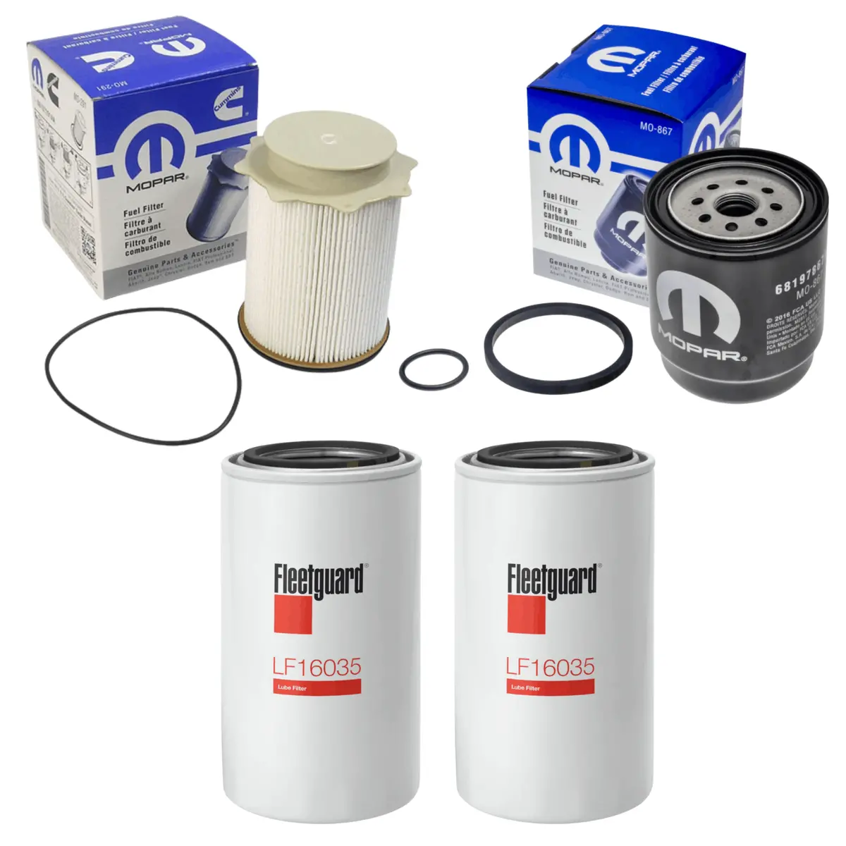 2013 To 2018 Dodge Ram 6.7L Cummins Fuel And Oil Filter Kit 1
