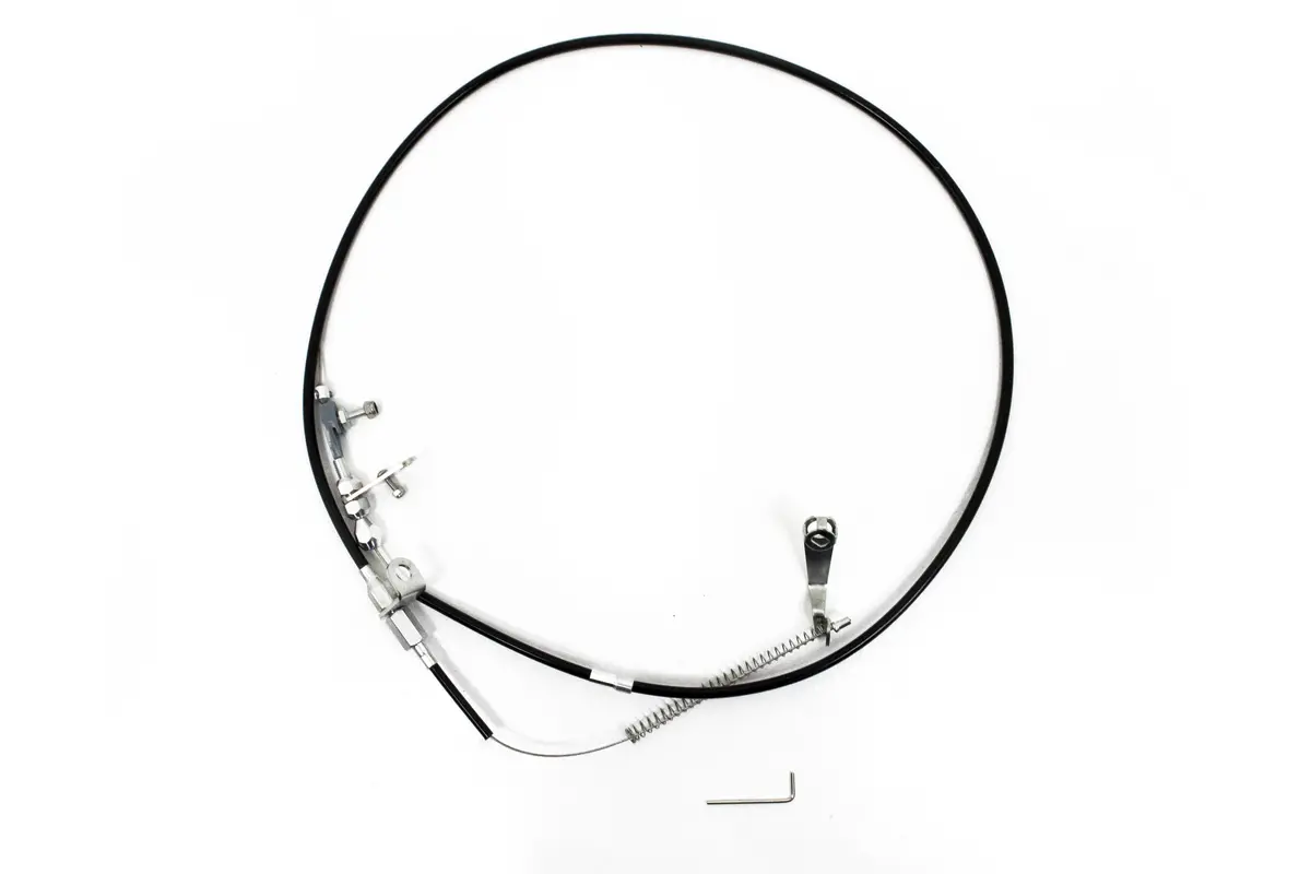 Polyethylene 1986-1993 Ford Aod Transmission Kickdown Cable Kit Carburetor - Black 1