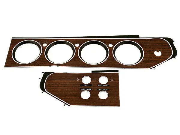 202-2Rset Mopar 1972-74 E-Body Rallye Dash Bezel Kit (4 Switch) 1