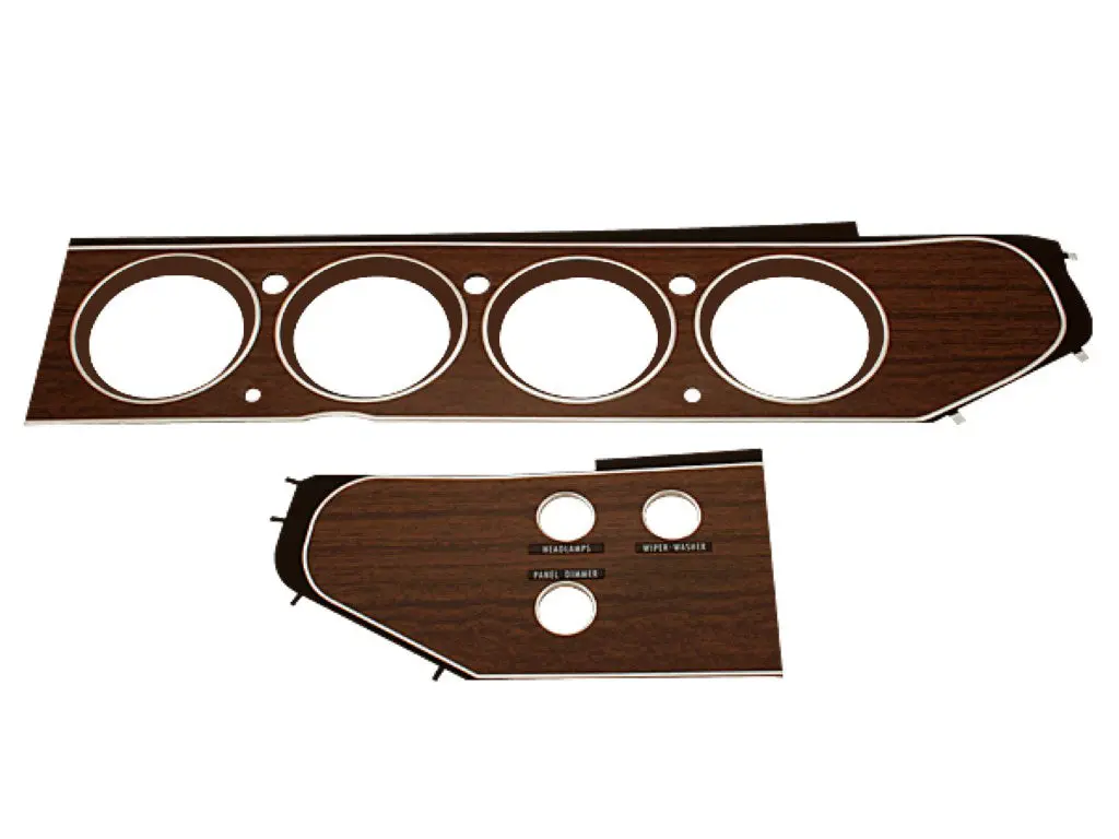 202-3Set Mopar 1970-71 E-Body Rallye Dash Bezel Kit (3-Switch) 1