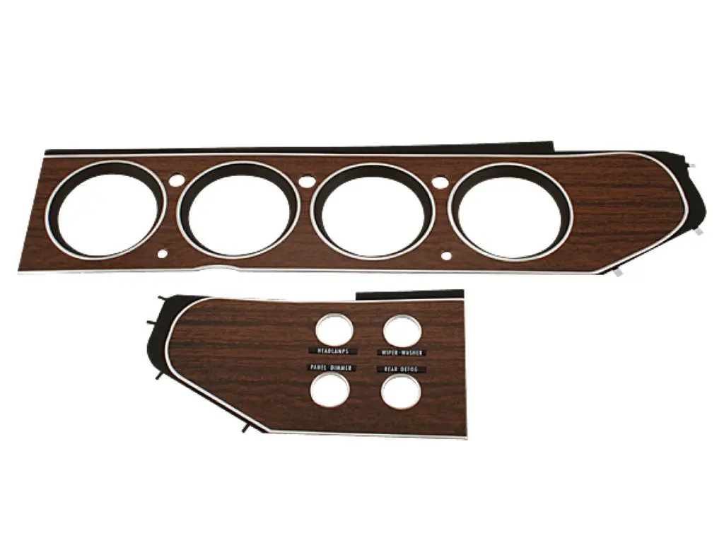 202-Rset Mopar 1970-71 E-Body Rallye Dash Bezel Kit (4-Switch) 1