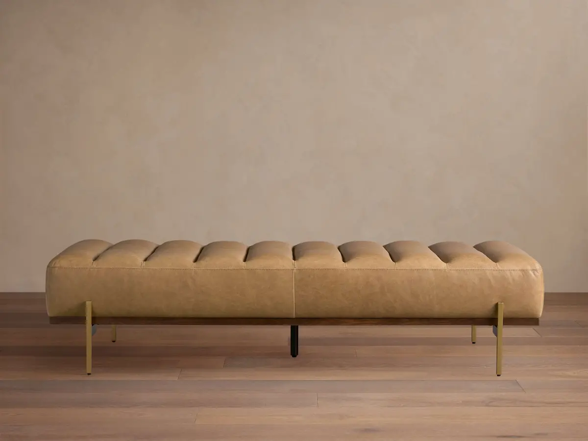 Lansing Leather Bench 1