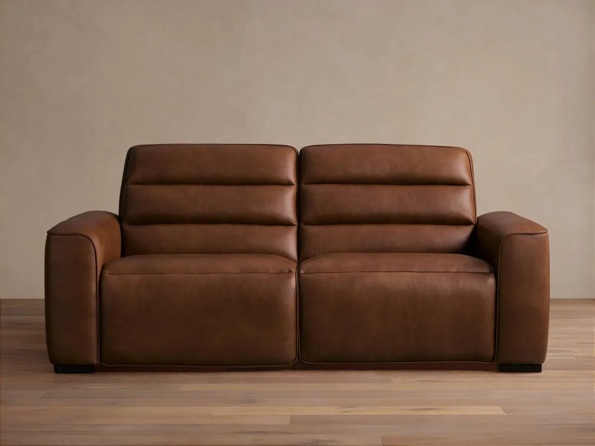 Borough Leather Two-Piece Motion Sofa 1