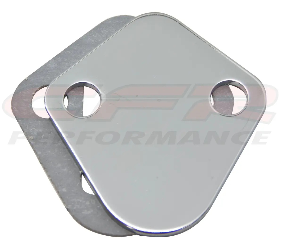Steel Chevy Bb 396-454 And Ford Fuel Pump Block Off Plate - Chrome 1