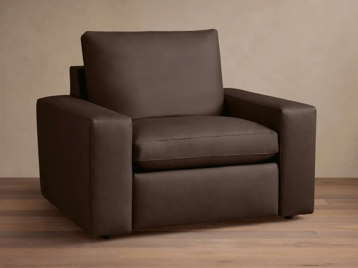 Kipton Wide Arm Leather Motion Recliner 1
