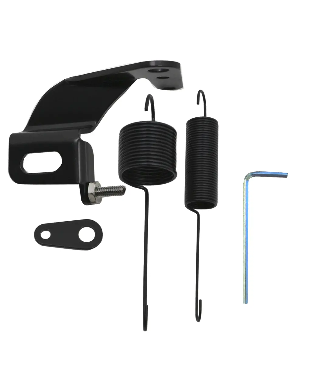Stainless Steel Carburetor Throttle Cable Bracket Return Spring Kit - Black 1