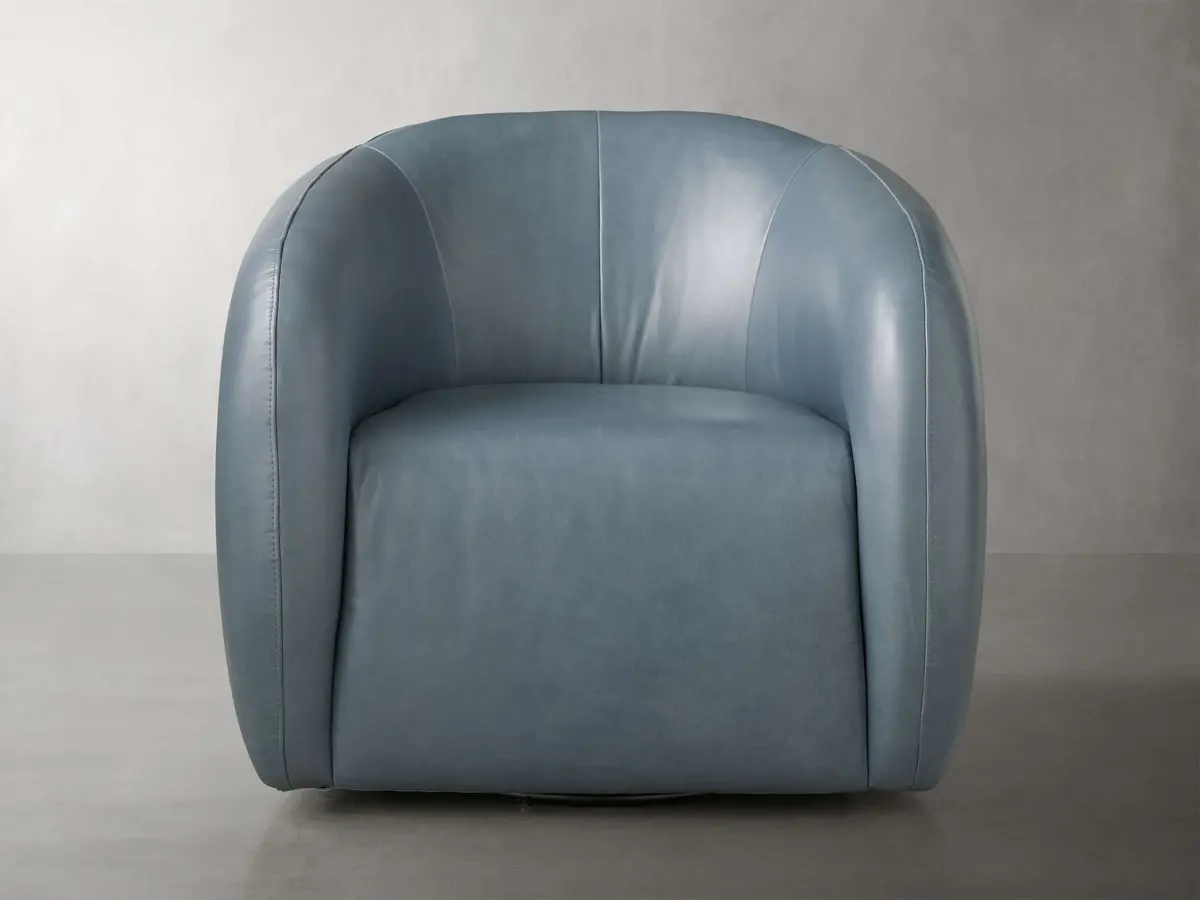 Fresno Leather Swivel Chair 1