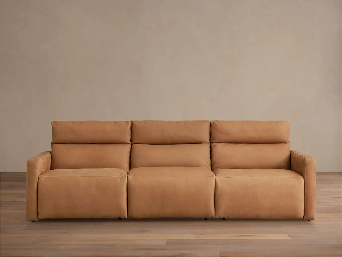 Rowland Tailored Leather Three-Piece Motion Modular Sofa 1