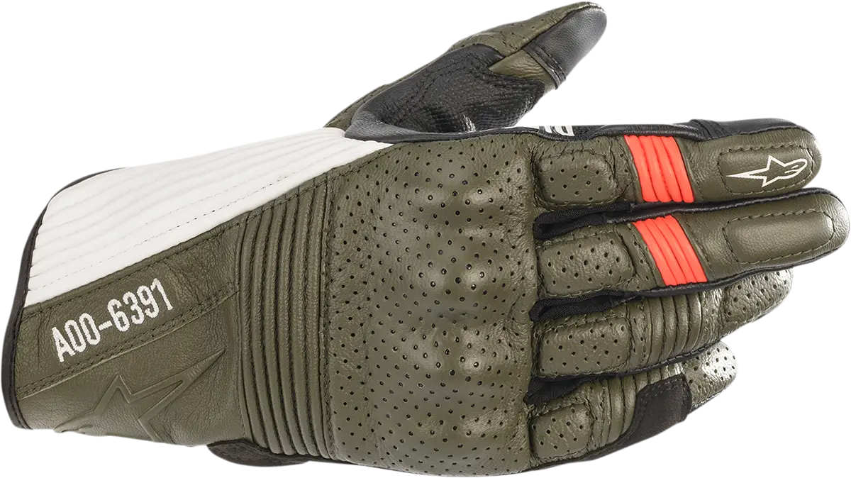 Alpinestars Kei Motorcycle Gloves In Green, Black, White, And Red – Medium 1