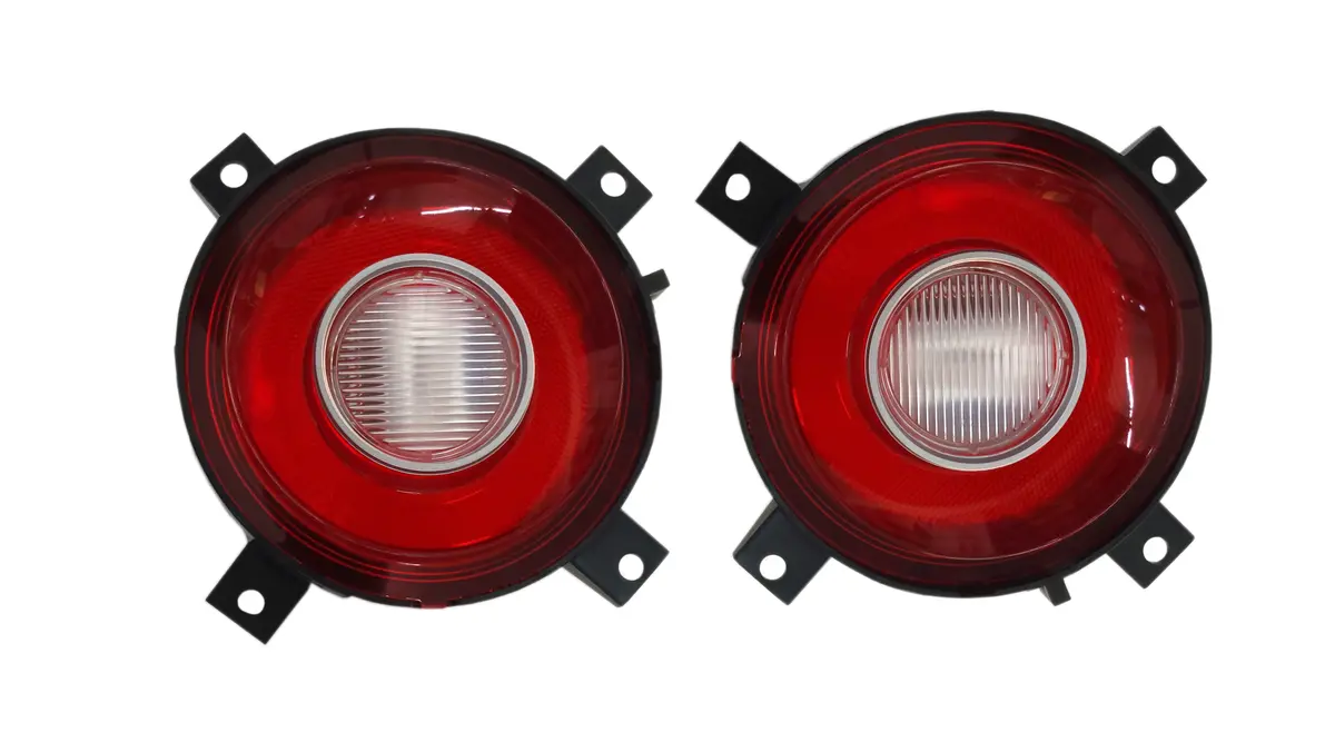 216-72Bl Mopar 1972-74 Plymouth Cuda Taillight Lenses (With Back-Up Lens) 1