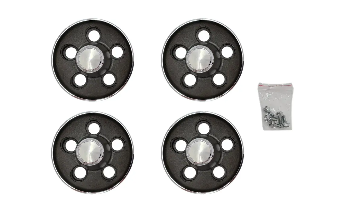 244-71 Mopar 1971 B,E-Body Dark Argent Silver Rally Wheel Center Caps 1