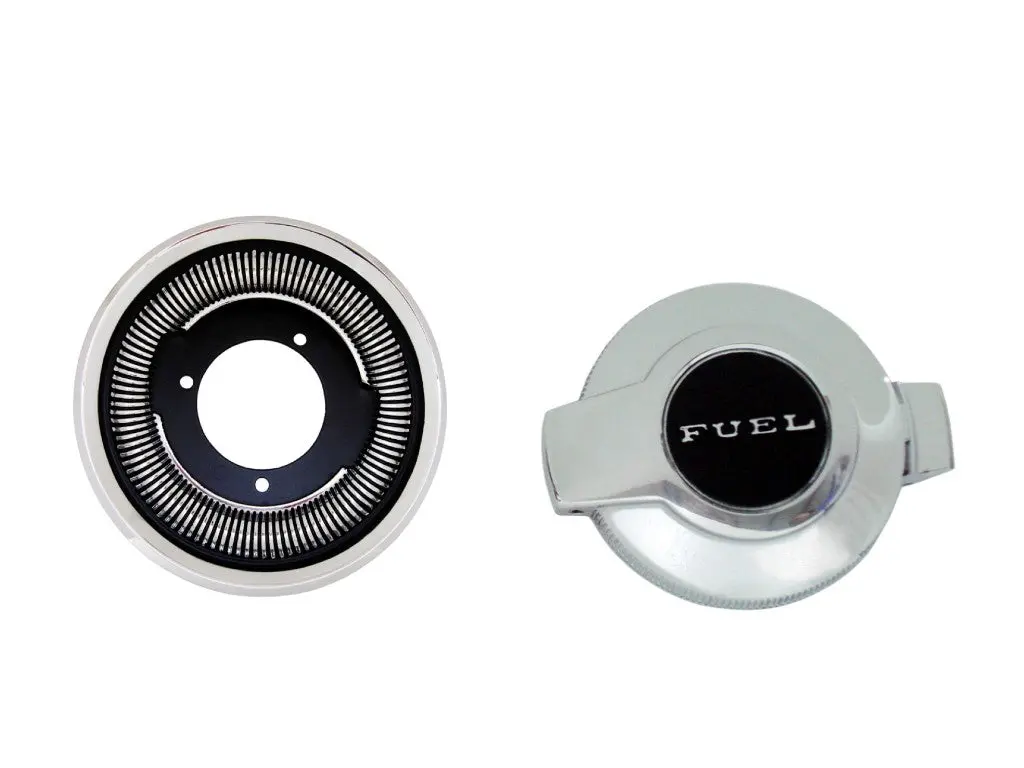 249-69Kit Mopar 1969-70 Barracuda And Charger Flip Flop Fuel Cap Set 1