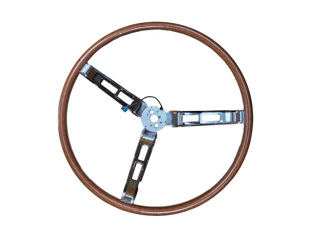 260-69W Mopar 1966-69 A,B,C-Body Rallye Woodgrain Steering Wheel 1