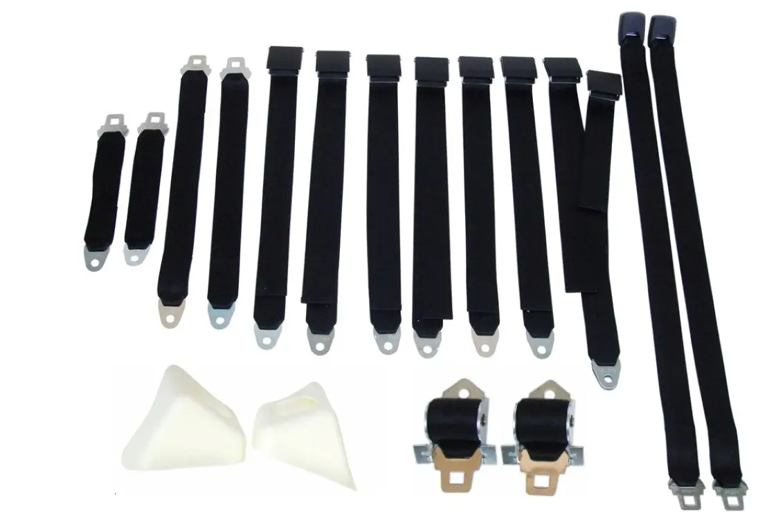 2850-70Ben Mopar 1970 E-Body Bench Seatbelt Set 1