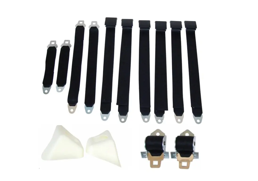 2850-70Cben Mopar 1970 E-Body Convertible Bench Seatbelt Set 1