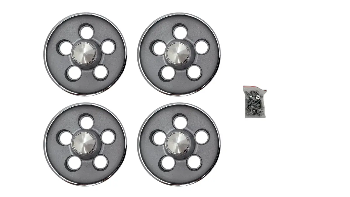304-70 Mopar 1970 A-Body Light Argent Silver Rally Wheel Center Caps 1