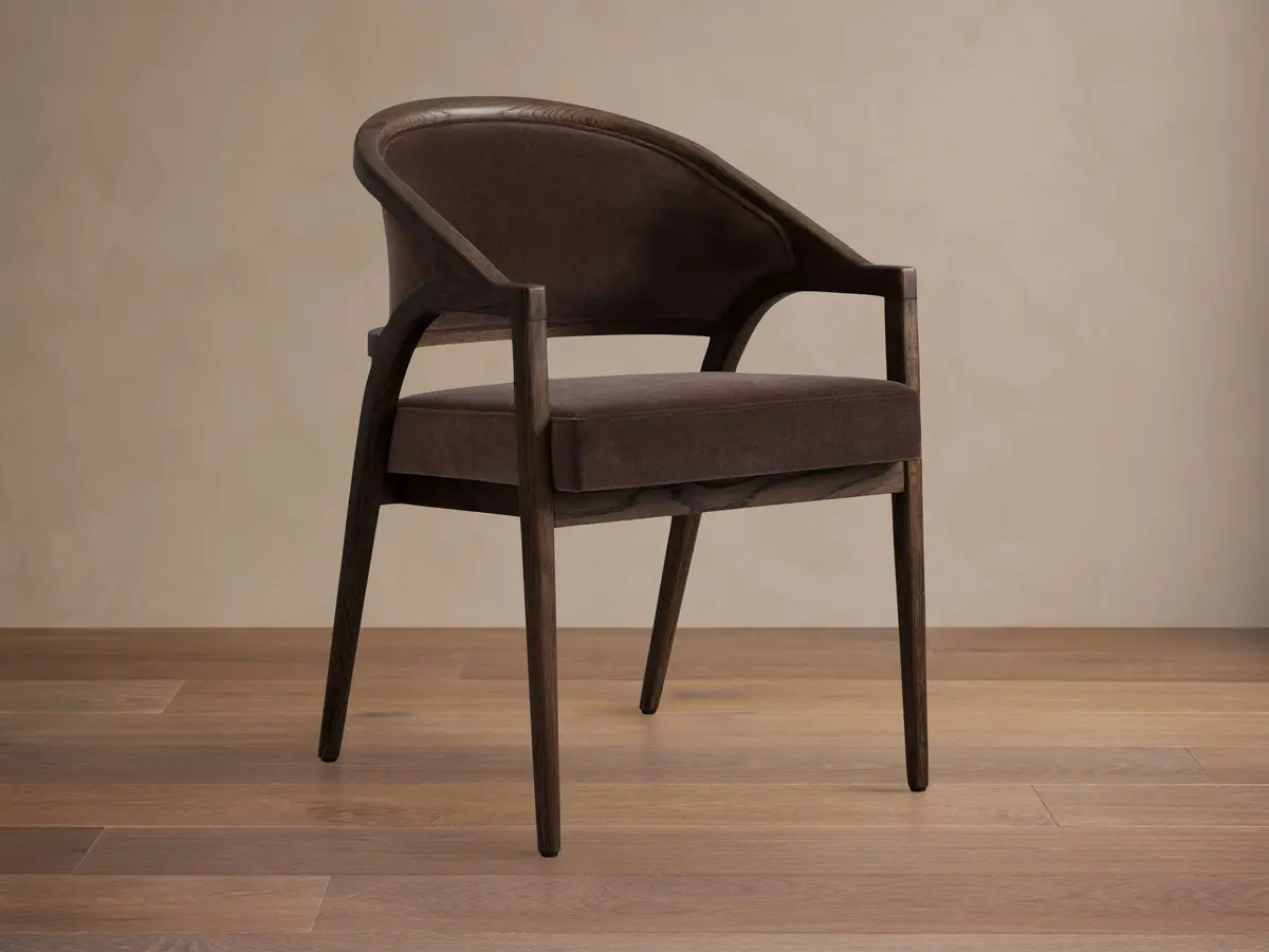 Aimee Upholstered Back Dining Arm Chair 1
