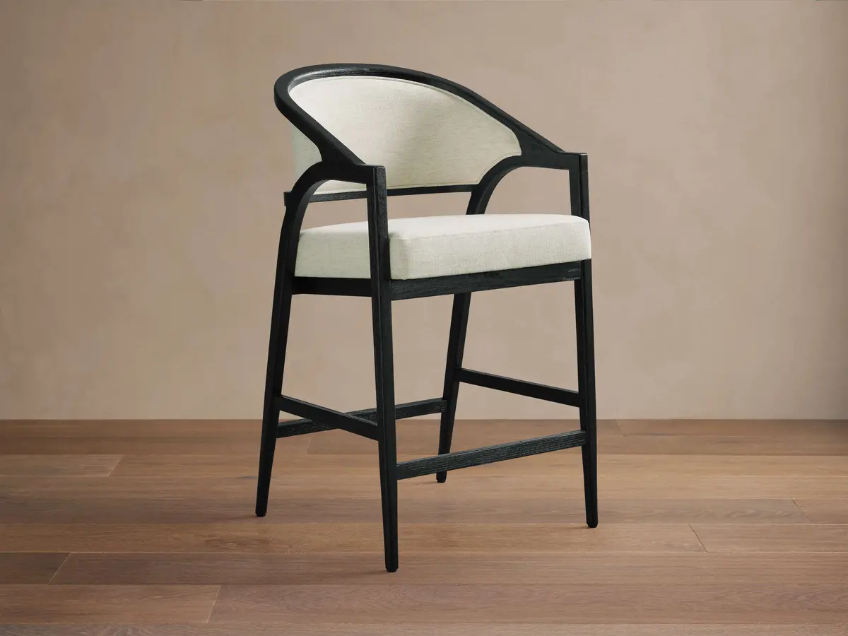Aimee Upholstered Back Counter Stool 1