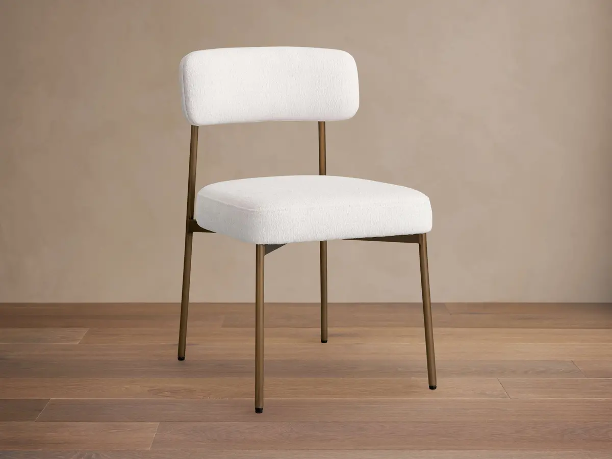 Billie Dining Chair In Antique Brass And Cushing Mellow 1
