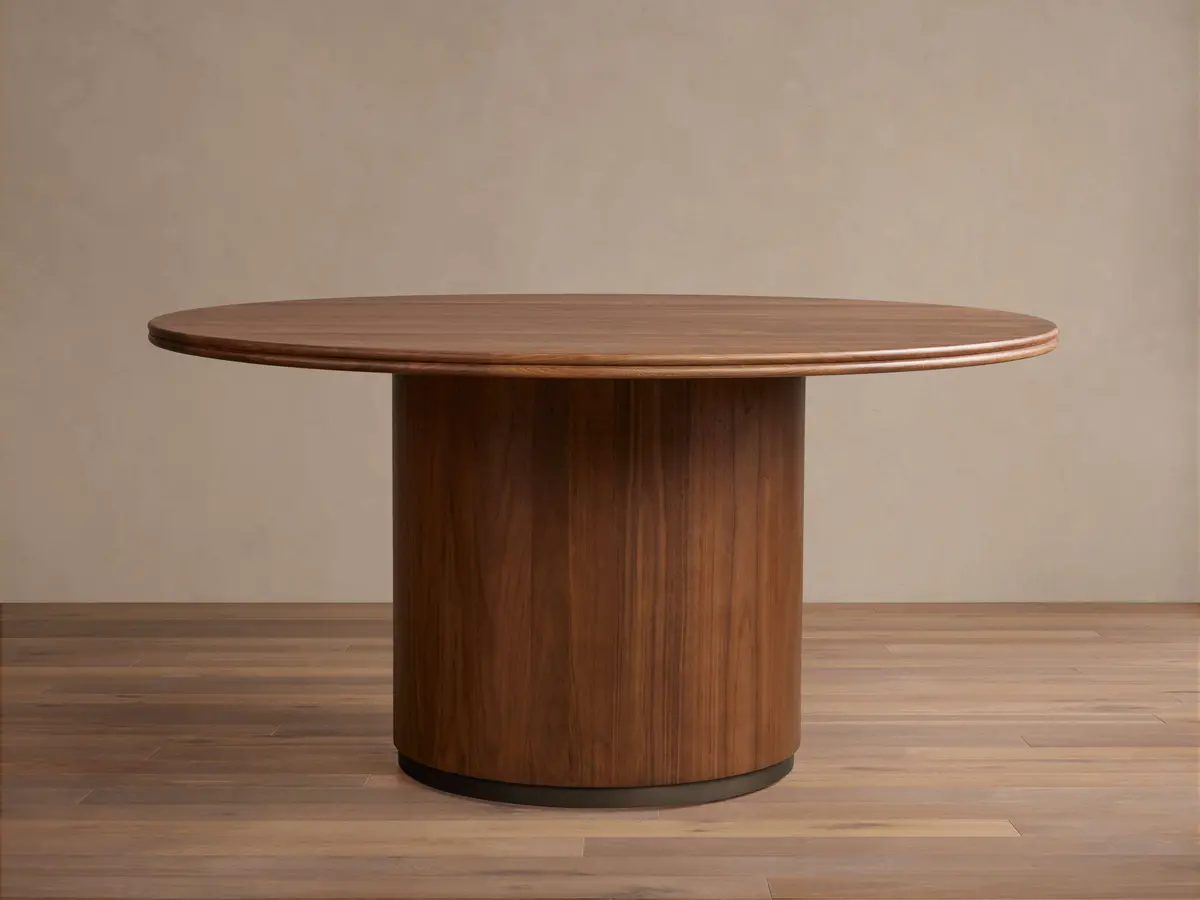 Caden Round Wood Dining Table 1