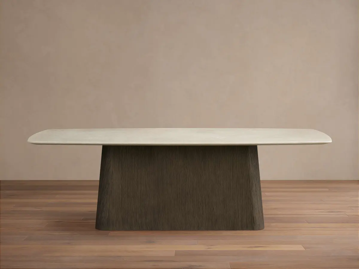 Saint Germain Stone Dining Table With Toulouse Base 1