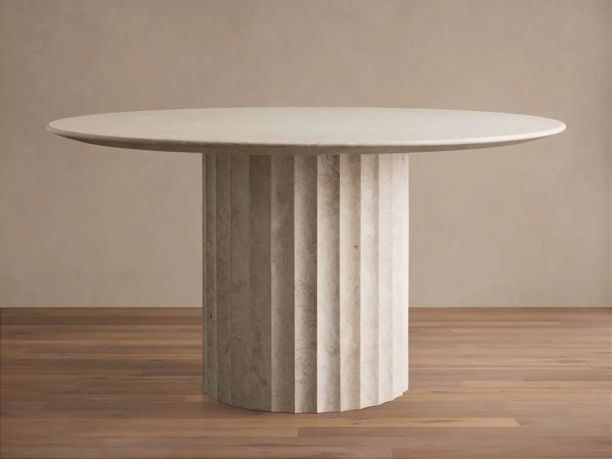 Danae Round Stone Dining Table 1