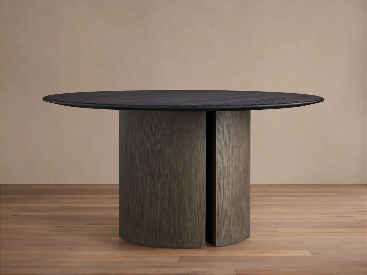 Saint Germain Round Wood Dining Table With Dauphine Base 1